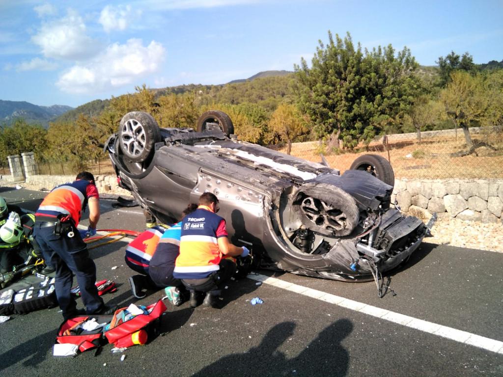 Accidente en la carretera de Sóller